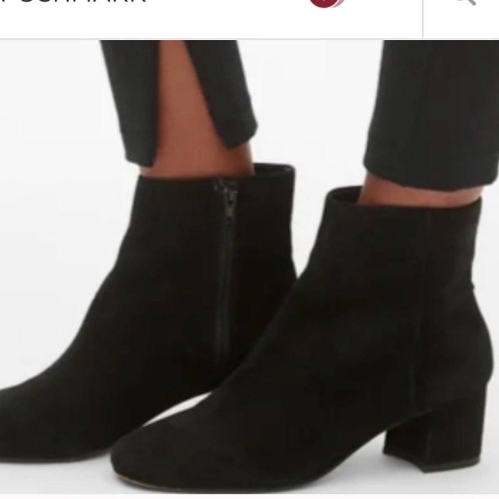 Gap Faux-Suede Block Heel Boots